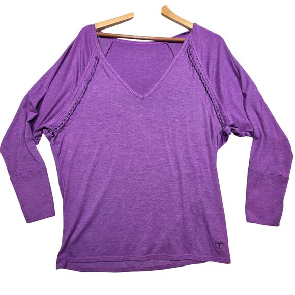 Trina Turk Recreation Vneck Long Sleeve Sweatshirt Size Med - Picture 1 of 8